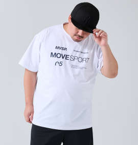 大きいサイズ メンズ MOVESPORT (ムーブスポーツ) SUNSCREEN TOUGHオーセンティックロゴ半袖Tシャツ