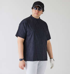 大きいサイズ メンズ FILA GOLF (フィラゴルフ) 総柄モックネック半袖シャツ