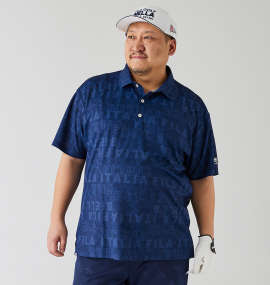 大きいサイズ メンズ FILA GOLF (フィラゴルフ) モザイクタイポプリントホリゾンタルカラー半袖シャツ