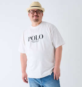 大きいサイズ メンズ POLO BCS (ポロビーシーエス) POLOクロスロゴスラブ天竺半袖Tシャツ