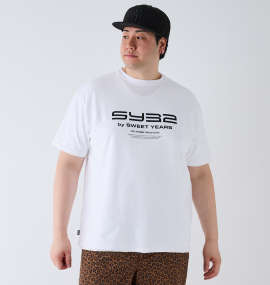 大きいサイズ メンズ SY32 by SWEET YEARS (エスワイサーティトゥバイスィートイヤーズ) エクストリームロゴ半袖Tシャツ