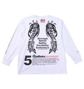 大きいサイズ メンズ RealBvoice (リアルビーボイス) ANGEL WINGS天竺長袖Tシャツ