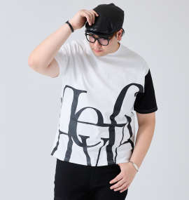 大きいサイズ メンズ Re:luxi (リラクシー) ビッグロゴ半袖Tシャツ