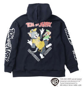 TOM and JERRY&nbsp;ニットフリースプリントフルジップパーカー