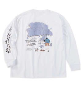 大きいサイズ メンズ BEN DAVIS (ベン デイビス) バブルプリント長袖Tシャツ
