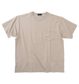 EL.FO 無地ポケット付タフ衿クルーネック半袖Tシャツ