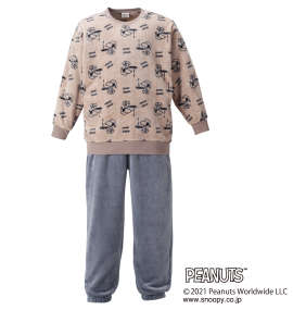 PEANUTS SNOOPYプレミアムふわもこおやすみろうそく柄スウェットセット