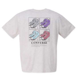 大きいサイズ メンズ CONVERSE (コンバース) シューズプリント半袖Tシャツ