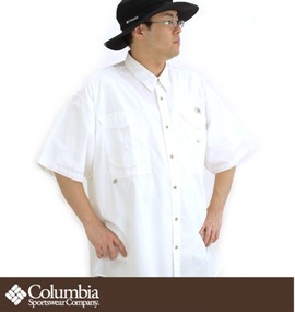 大きいサイズ メンズ COLUMBIA (コロンビア) 半袖フィッシングシャツ