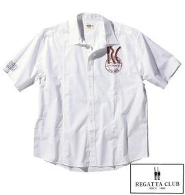 大きいサイズ メンズ REGATTA CLUB (レガッタクラブ) パッチシャツ半袖