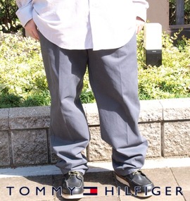 大きいサイズ メンズ TOMMY HILFIGER (トミーヒルフィガー) ツータックパンツ(L32)
