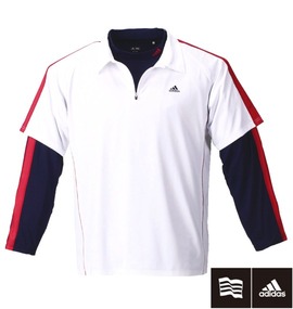 大きいサイズ メンズ adidas golf (アディダスゴルフ) ジップシャツ+ハイネックT