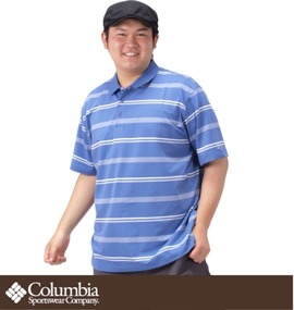 大きいサイズ メンズ COLUMBIA (コロンビア) ボーダーポロシャツ