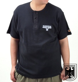 大きいサイズ メンズ BUNDESWEAR (ブンデスウエアー) ヘンリーTシャツ(半袖)