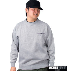 MICHIKO LONDON KOSHINO 針抜き裏起毛Wクルーカットソー