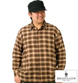 大きいサイズ メンズ REGATTA CLUB (レガッタクラブ) チェックシャツ