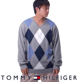 大きいサイズ メンズ ＴＯＭＭＹ ＨＩＬＦＩＧＥＲ (トミーヒルフィガー) Vネックセーター