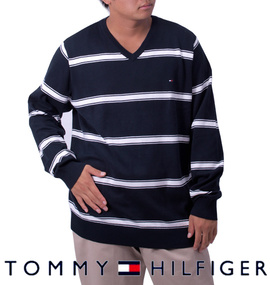 大きいサイズ メンズ ＴＯＭＭＹ ＨＩＬＦＩＧＥＲ (トミーヒルフィガー) Vネックセーター