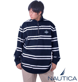 大きいサイズ メンズ NAUTICA (ノーティカ) ハーフジップTシャツ