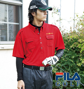 大きいサイズ メンズ FILA GOLF (フィラゴルフ) シャツ(半袖)+ハイネックTシャツ