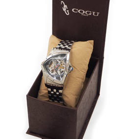 大きいサイズ メンズ COGU (コグ) フルスケルトン腕時計