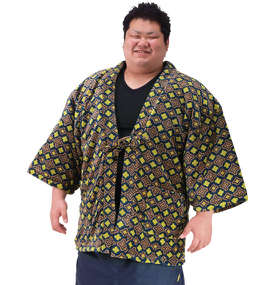 大きいサイズ メンズ 豊天 (ブーデン) 和総柄フリース半纏