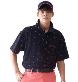 大きいサイズ メンズ adidas golf (アディダスゴルフ) モノグラム半袖ポロシャツ