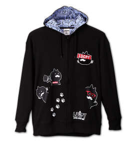 LUCPY ガーゼ裏毛ジップパーカー