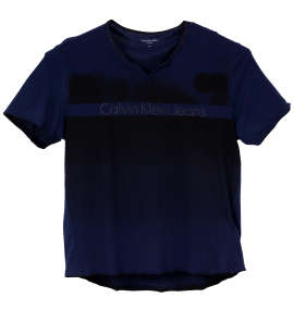 大きいサイズ メンズ CALVIN KLEIN (カルバンクライン) キーネック半袖Tシャツ