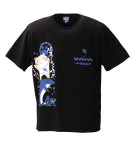 大きいサイズ メンズ NECOBUCHI-SAN (ネコブチサン) ポケット付半袖Tシャツ