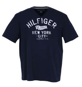 大きいサイズ メンズ TOMMY HILFIGER (トミーヒルフィガー) 半袖VネックTシャツ