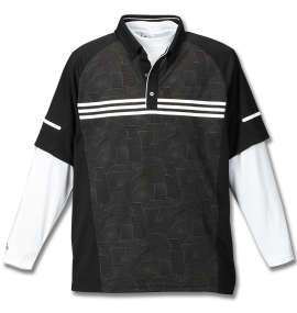 大きいサイズ メンズ adidas golf (アディダスゴルフ) ジオメトリックレイヤードシャツ