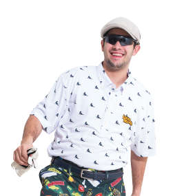 LOUDMOUTH 鹿の子飛び柄半袖シャツ