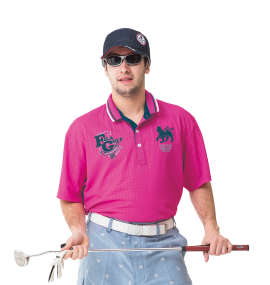 大きいサイズ メンズ FILA GOLF (フィラゴルフ) チドリエンボスショートカラー半袖シャツ