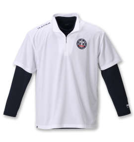 大きいサイズ メンズ FILA GOLF (フィラゴルフ) ジャガード半袖シャツ+インナーセット