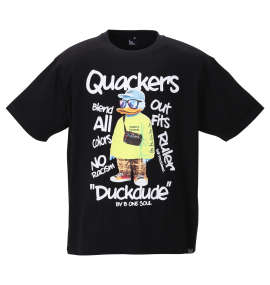 大きいサイズ メンズ b-one-soul (ビーワンソウル) DUCK DUDEスワッグダック半袖Tシャツ