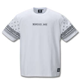大きいサイズ メンズ BRONZE AGE (ブロンズエイジ) ロゴ半袖Tシャツ
