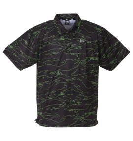 大きいサイズ メンズ NEW ERA®GOLF (ニューエラ®ゴルフ) タイガーストライプラインカモ半袖ポロシャツ