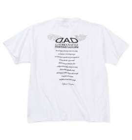 大きいサイズ メンズ D.A.D (ディー・エー・ディー) 箔プリント半袖Tシャツ