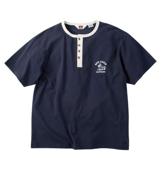 BEN DAVIS リンガーヘンリーネック半袖Tシャツ