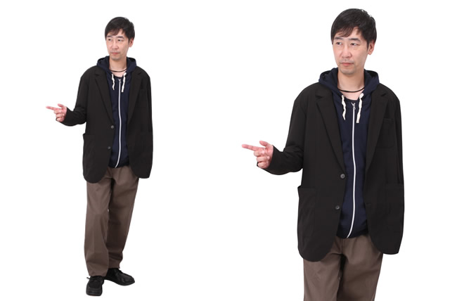 ネイビーの着こなし